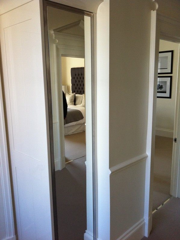 Full-length wardrobe mirror fitted in Woolwich home