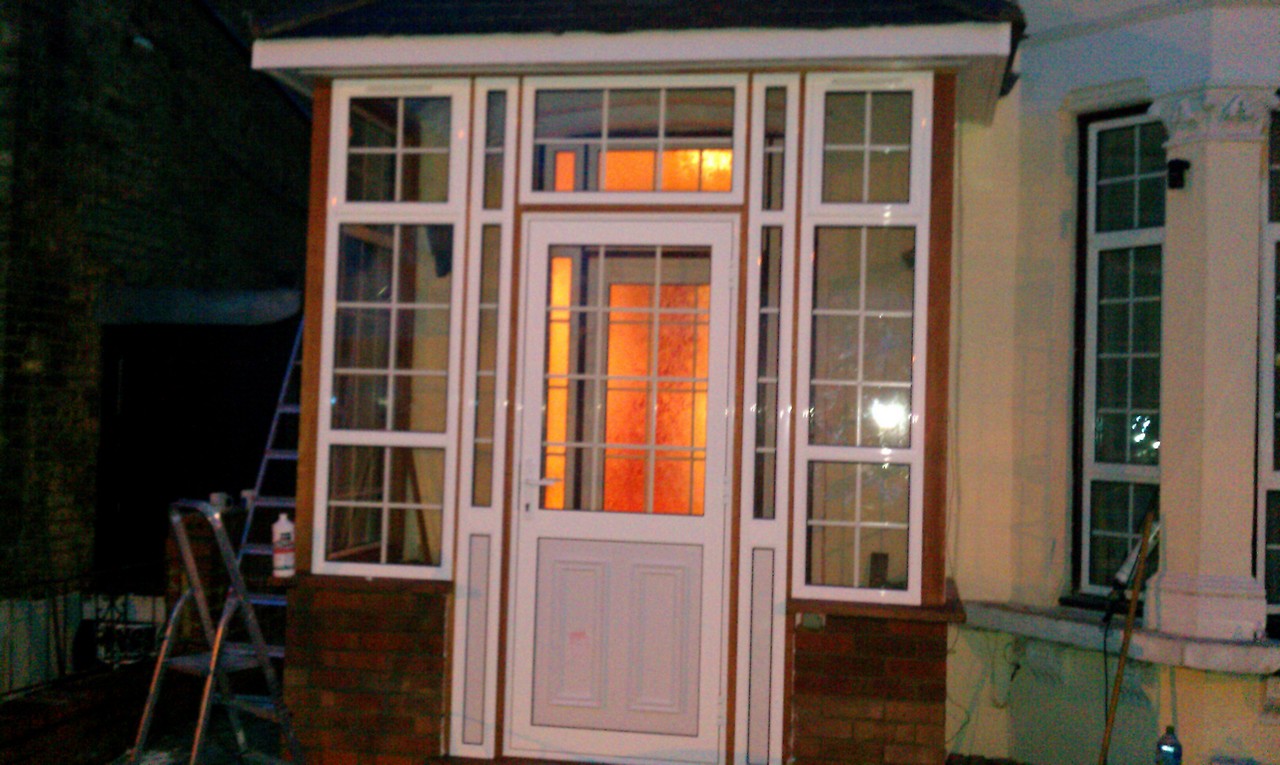 uPVC porch with Georgian bar glazing installed in Woolwich